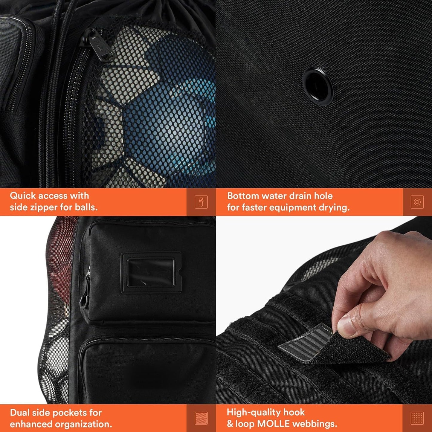 GagaSport XL Ball Bag – Heavy-Duty Mesh Backpack