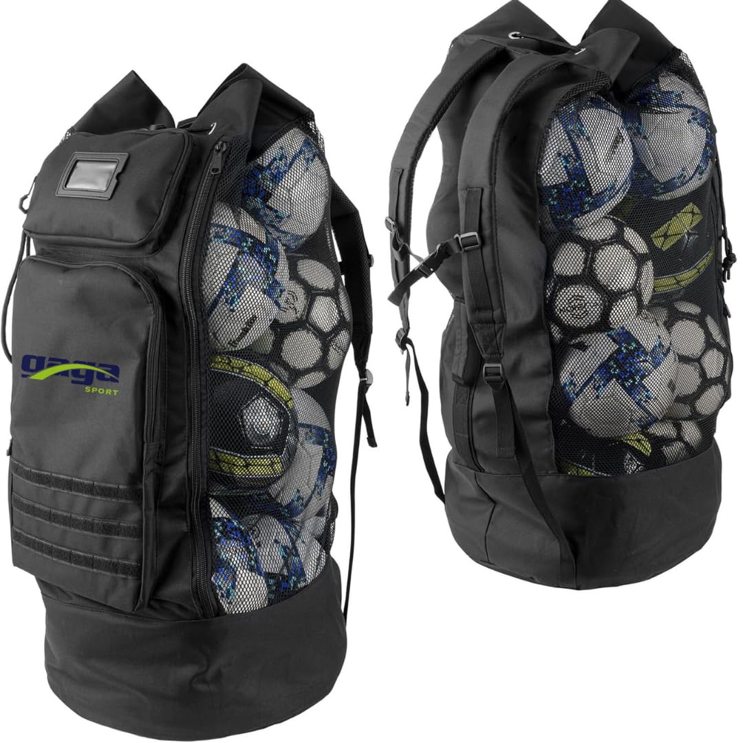 GagaSport XL Ball Bag – Heavy-Duty Mesh Backpack
