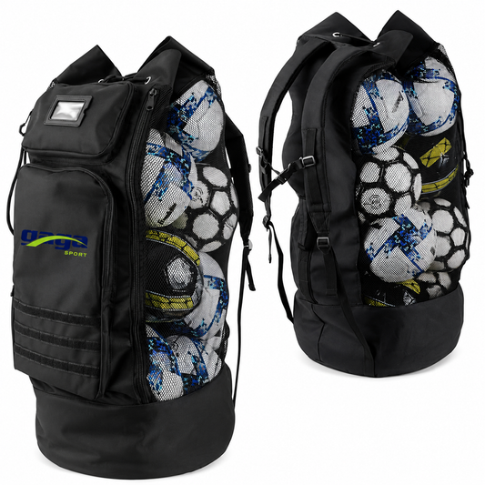 XL Ball Bag Heavy Duty Mesh Backpack – Soccer Basketball Volleyball Sports Bag GagaSport