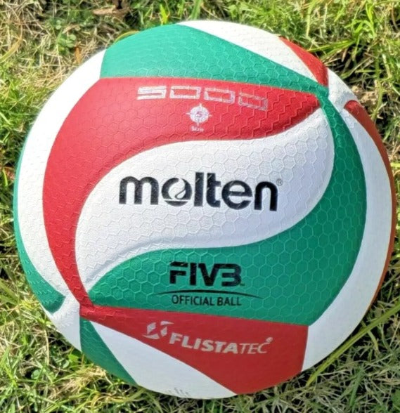 V5 Volleyball M5000 Soft Touch, Indoor/Outdoor PU Leather Ball, Size 5