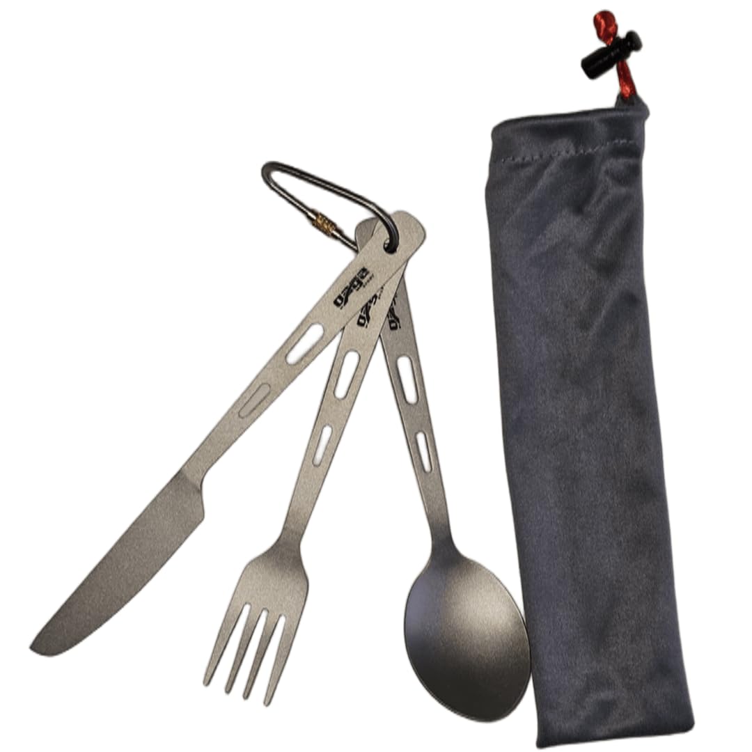 GagaSport Titanium Camping Utensils Set – Ultralight Kit