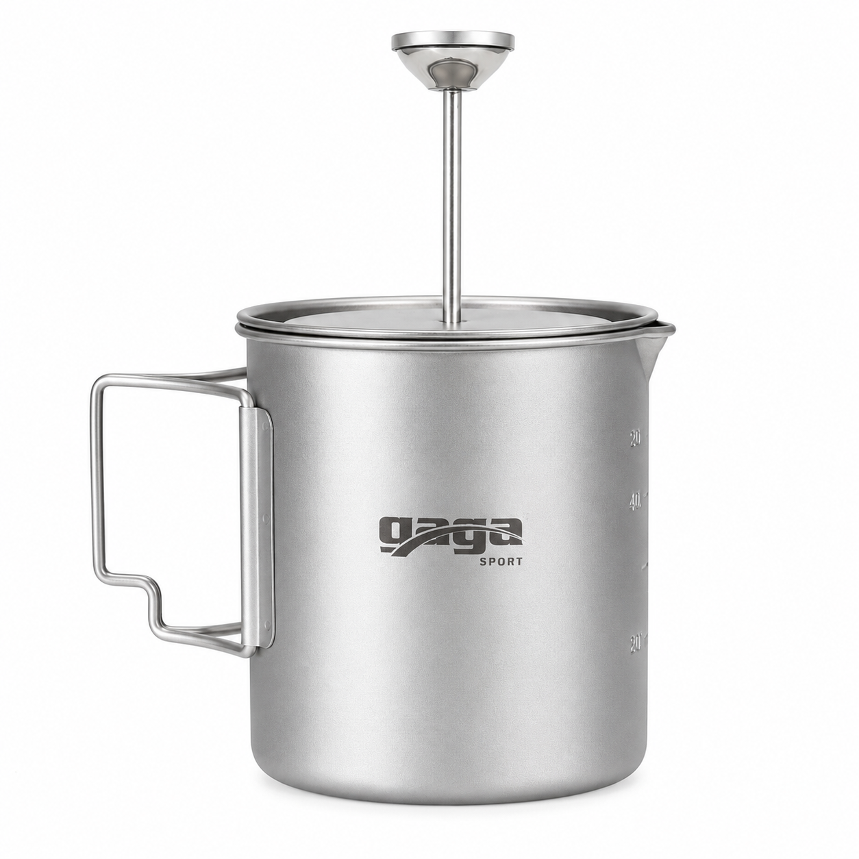 Gaga Sport 750ml Titanium French Press Camping Coffee Pot