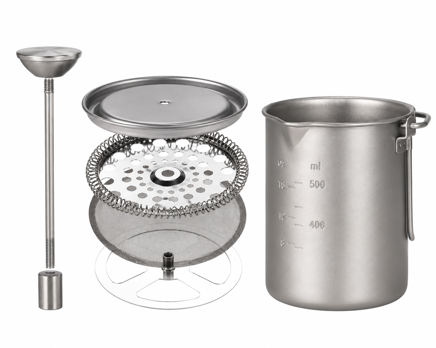 Gaga Sport 750ml Titanium French Press Camping Coffee Pot