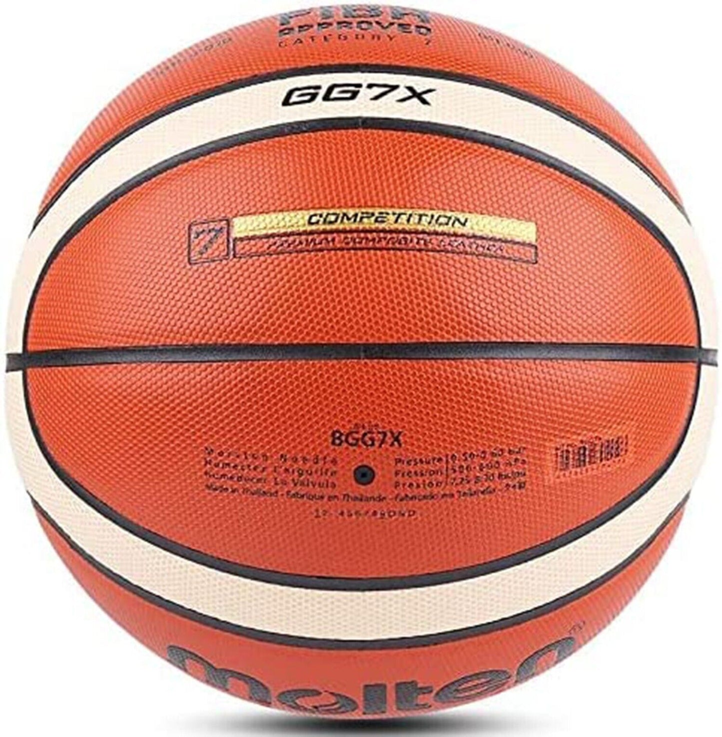 Basketball Ball Official Size 7 PU Leather Outdoor Game Match Molten GG7X